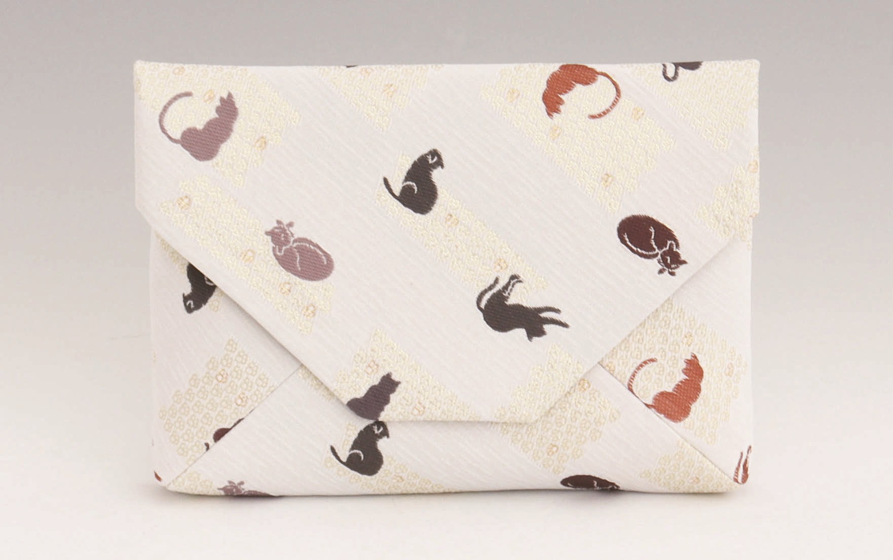 数寄屋袋　猫尽くし　交織　化粧箱入り　限定販売